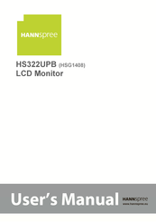 HANNspree HS322UPB User Manual