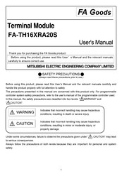Mitsubishi Electric FA-TH16XRA20S User Manual