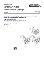 VERDER VERDERAIR VA-E50 Manual