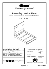 Furniture of America CM7363Q Assembly Instructions Manual