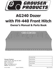 Grouser Products AG240 Owner's Manual & Parts Book