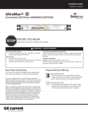Daintree GE Current UltraMax GED80MCC/Z2P1500 Installation Manual