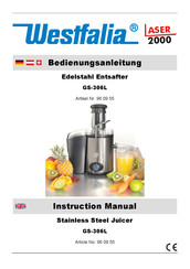 Westfalia 960955 Instruction Manual