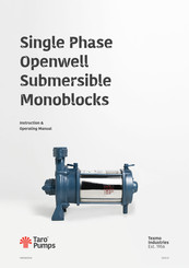 Texmo Industries Taro Pumps SSM Series Instructions And Operating Manual