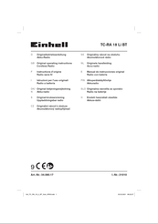 EINHELL TC-RA 18 Li BT Original Operating Instructions