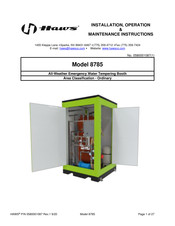 Haws 8785 Installation, Operation & Maintenance Instructions Manual