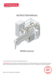coesia CITUS KALIX KP 600 Instruction Manual