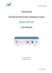 WHALETEQ HFPA150 User Manual
