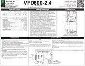American Control Electronics VFD600-2.4 Instructions
