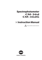 Konica Minolta CM-36dG Instruction Manual