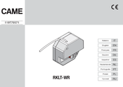 CAME RKLT-WR Manual
