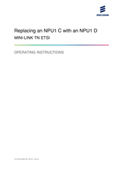 Ericsson MINI-LINK TN Operating Instructions Manual