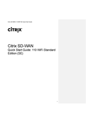 Citrix SD-WAN 110-WiFi-SE Quick Start Manual