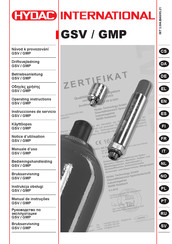 HYDAC International GSV Operating Instructions Manual