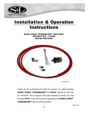 SMITH & LOVELESS Sonic Start Streamline Installation & Operation Instructions