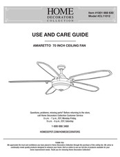 Home Decorators Collection CL11012 Use And Care Manual