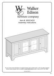 Walker Edison W52C4DO Assembly Instructions Manual
