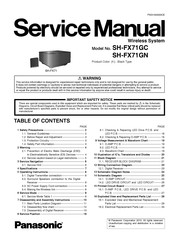 Panasonic SHFX71 - WIRELESS SYSTEM Service Manual