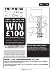 Triton EDEN Installation And Operating Instructions Manual