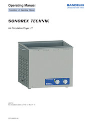 BANDELIN SONOREX TECHNIK UT40 Operating Manual