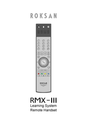 Roksan Audio RMX-111 Manual