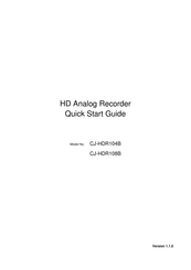 Standalone CJ-HDR104B Quick Start Manual