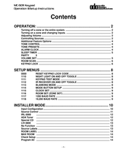 Audio Design Associates MC-6011 Operation And Setup Manual