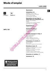 Hotpoint Ariston ARTL 120 Instructions For Use Manual
