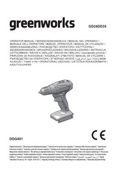 GreenWorks GD24DD35 Operator's Manual