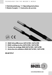 Abicor Binzel AUT 61GD Operating Instructions Manual