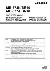 JUKI MB-373N/BR10 Instruction Manual