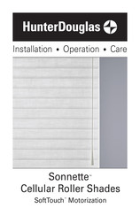 Hunter Douglas Sonnette Installation Operation Care