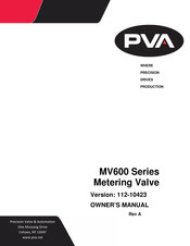 PVA MV600 Series Owner's Manual