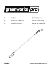 GreenWorks Pro PSB401 Operator's Manual