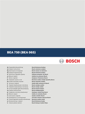 Bosch BEA 750 Original Instructions Manual