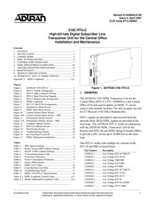 ADTRAN 3192 HTU-C Installation And Maintenance Manual