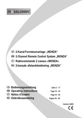 ModelCraft MONZA Operating Instructions Manual