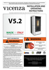 Wolf Steel Vicenza V5.2 Installation And Operating Instructions Manual