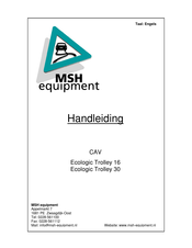 MSH equipment Ecologic Trolley 30 Manual