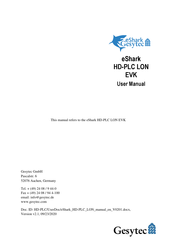 Gesytec eShark HD-PLC LON EVK User Manual