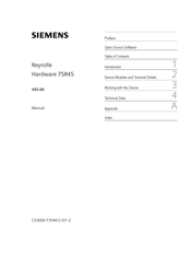 Siemens Reyrolle 7SR45 Manual