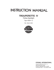 Strong TROUPERETTE IV Instruction Manual