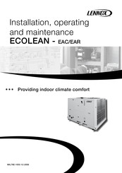Lennox ECOLEAN EAR 0672S Installation, Operating And Maintenance