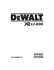 DeWalt XR LI-ION DCF895 Original Instructions Manual