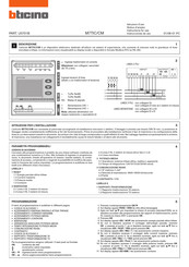 Bticino M7TIC/CM Instructions For Use Manual