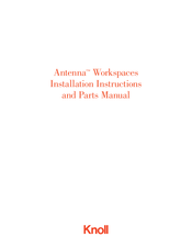 Knoll Antenna Workspaces Installation Instructions Manual