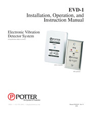 Potter EVD-1 Installation, Operation And Instruction Manual