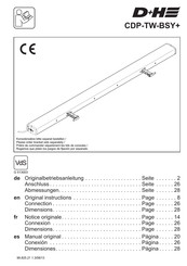 D+H DYER CDP-TW 2000-BSY+ Original Instructions Manual