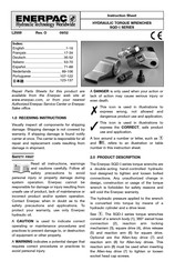 Enerpac SQD-160-I Instruction Sheet