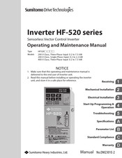 Sumitomo HF5202-A20 Operating And Maintenance Manual
